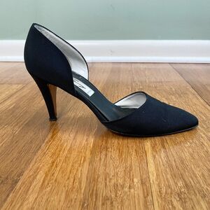 Giuseppe Zanotti Heels Womens 8 Black Vero Curio D'Orsay Pumps Italy 3.25"
